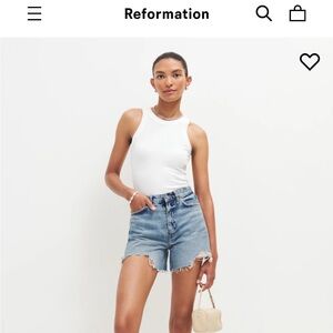 Reformation Wilder High Rise Relaxed Jean shorts